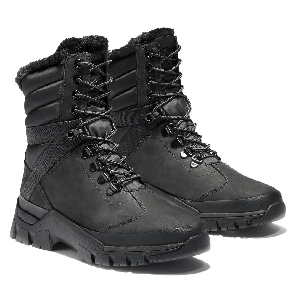 Timberland Womens Snow Boots Jenness Falls Waterproof Insulated - Black - India IM8360147